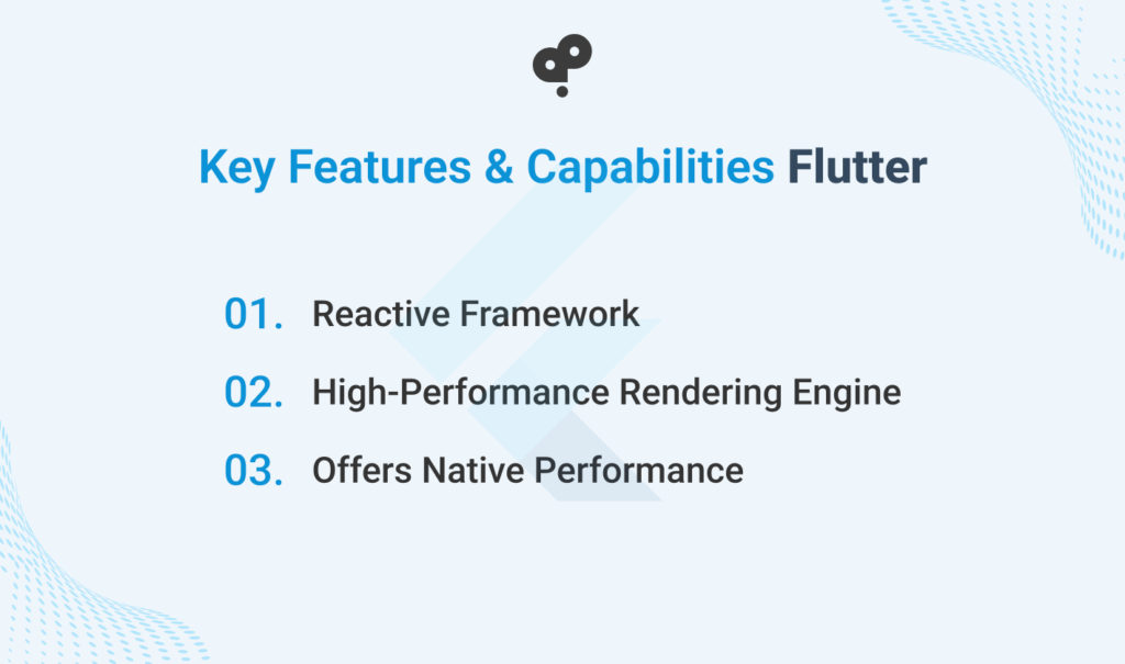 Image of key features and capabilities of Flutter